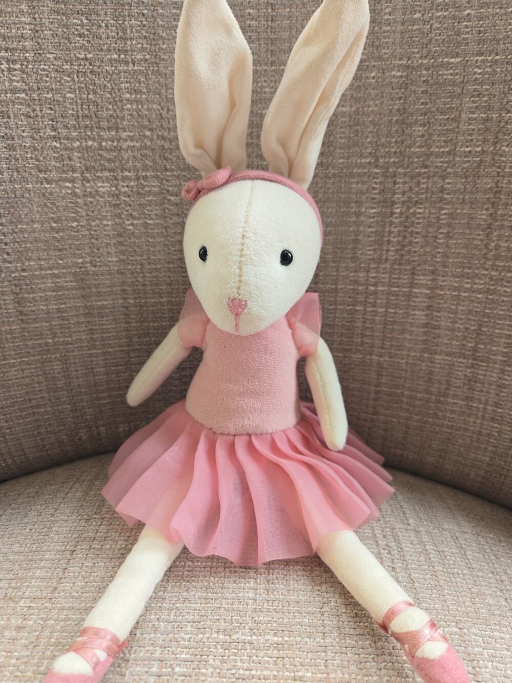 Jellycat London Pirouette Rose Bunny 13" Plush Ballerina Rabbit (Tag Removed)